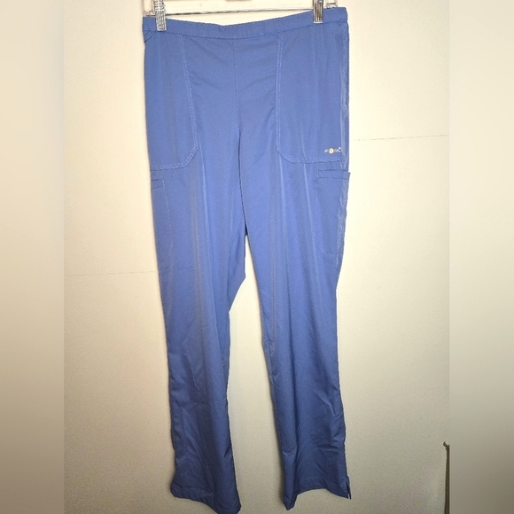 Women's Carhartt Force Light Blue Scrub Pants, Size Medium - Picture 1 of 4